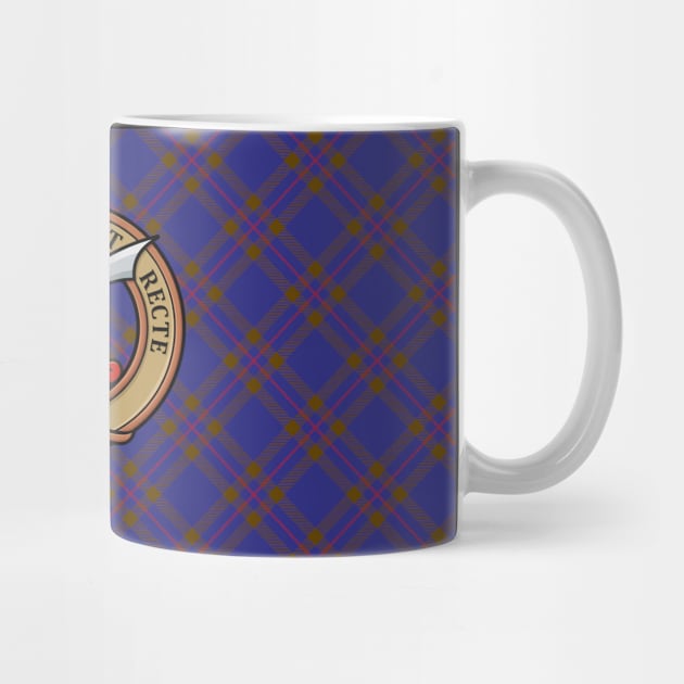 Clan Elliot Crest over Modern Tartan by sifis